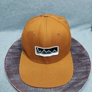 FILA Orange Adventure Snapback Hat With Mountain Patch